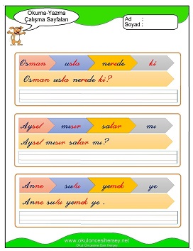 s sesi Grubu Çalışma Sayfaları